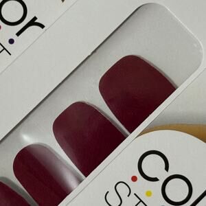 New Color Street “Venetian Velvet” Solid Deep Shimmery Scarlet Nail Strips